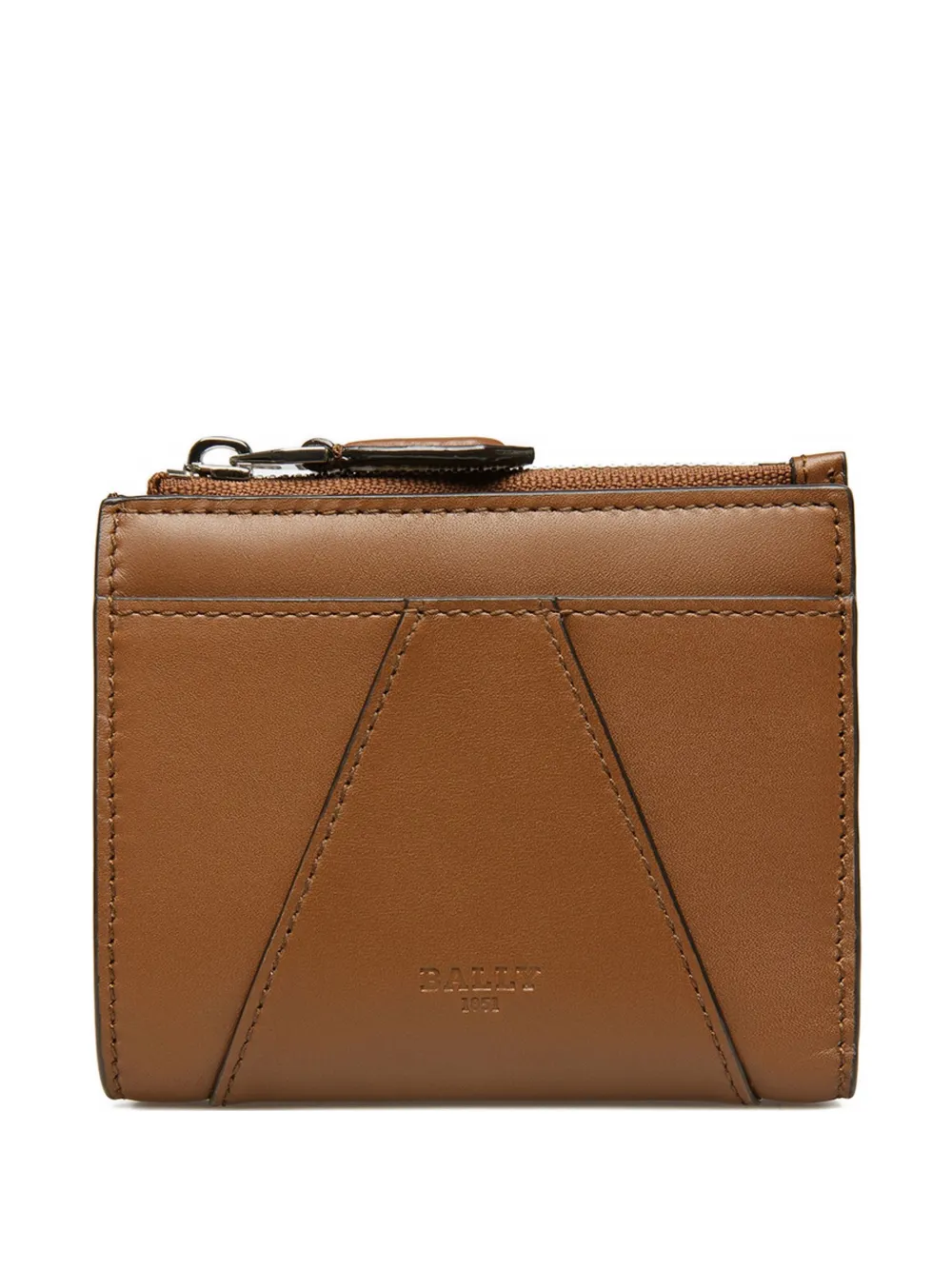Bally Axeel Zip-fastening Leather Wallet In Brown