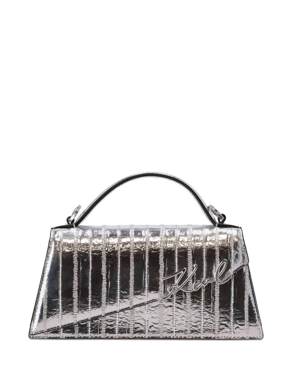 Karl Lagerfeld Metallic shopper Zilver