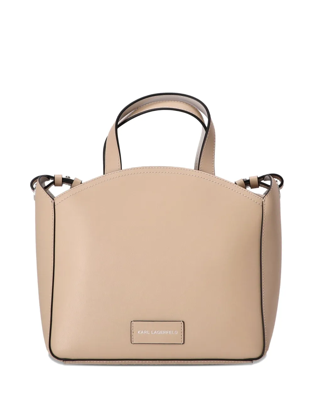 Karl Lagerfeld Shopper met geperforeerd logo Beige