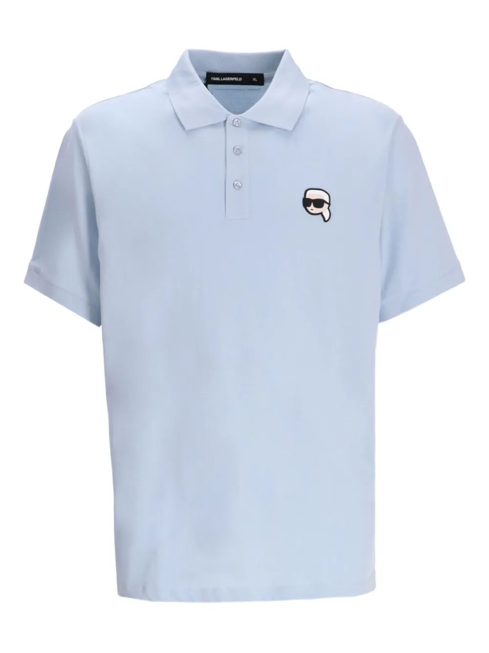 Karl Lagerfeld Poloshirt met Ikon-applicatie Blauw