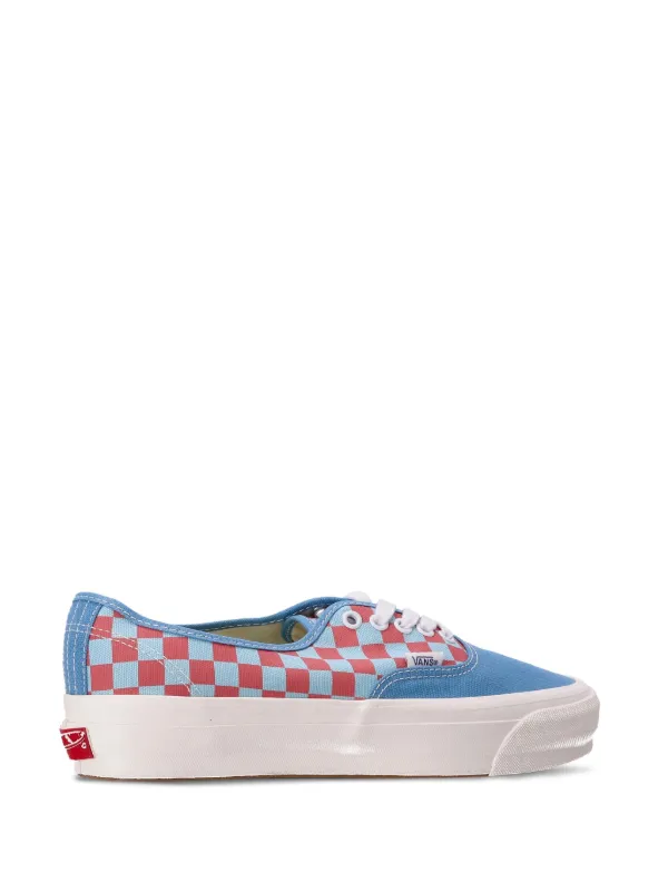 Vans Checkerboard Canvas Sneakers Blue FARFETCH IN