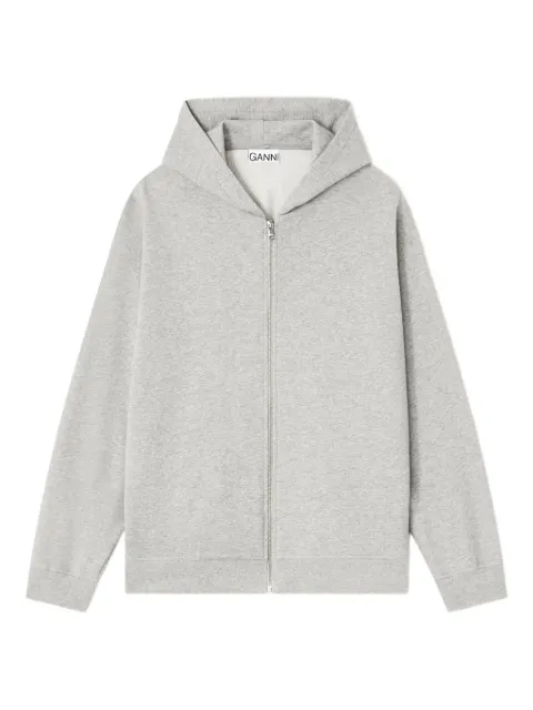 GANNI teddy zip hoodie