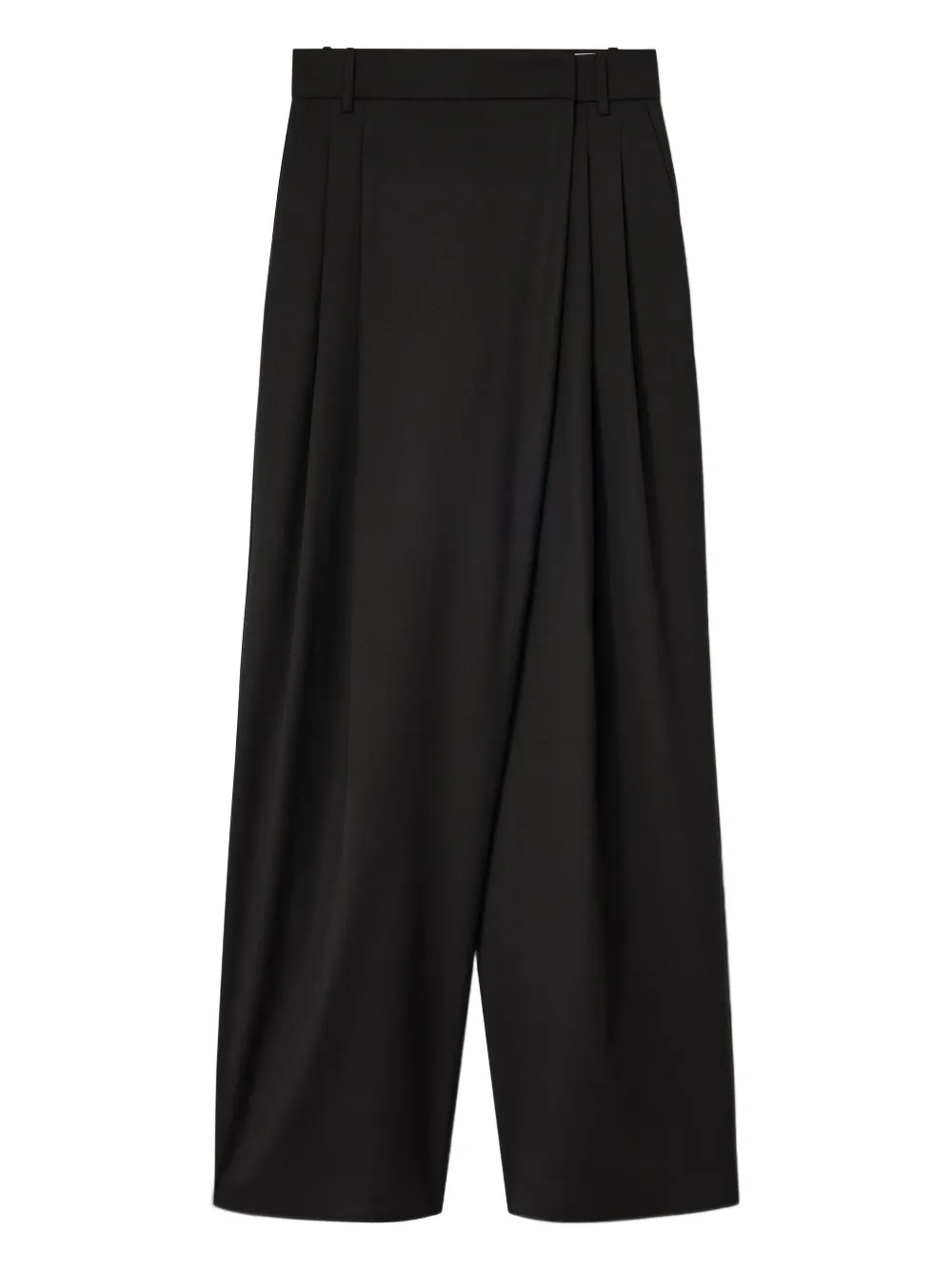 Ganni Pleated-details Trousers In Black