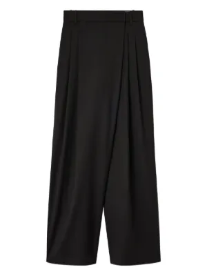 GANNI ストライプ ワイドパンツ | ブラック | FARFETCH JP