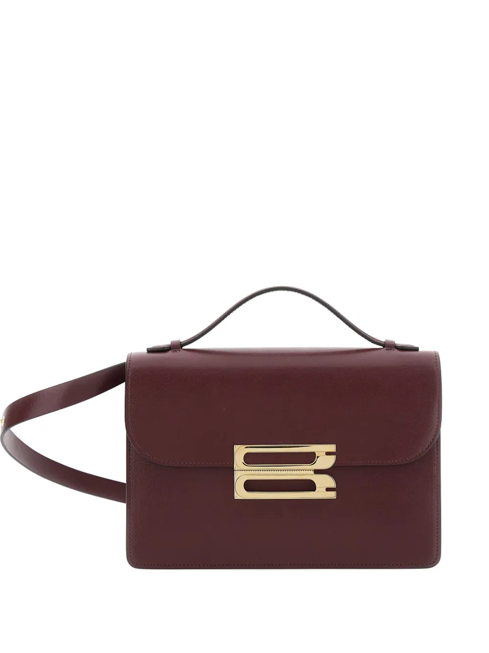 Victoria Beckham logo-plaque leather bag Rood