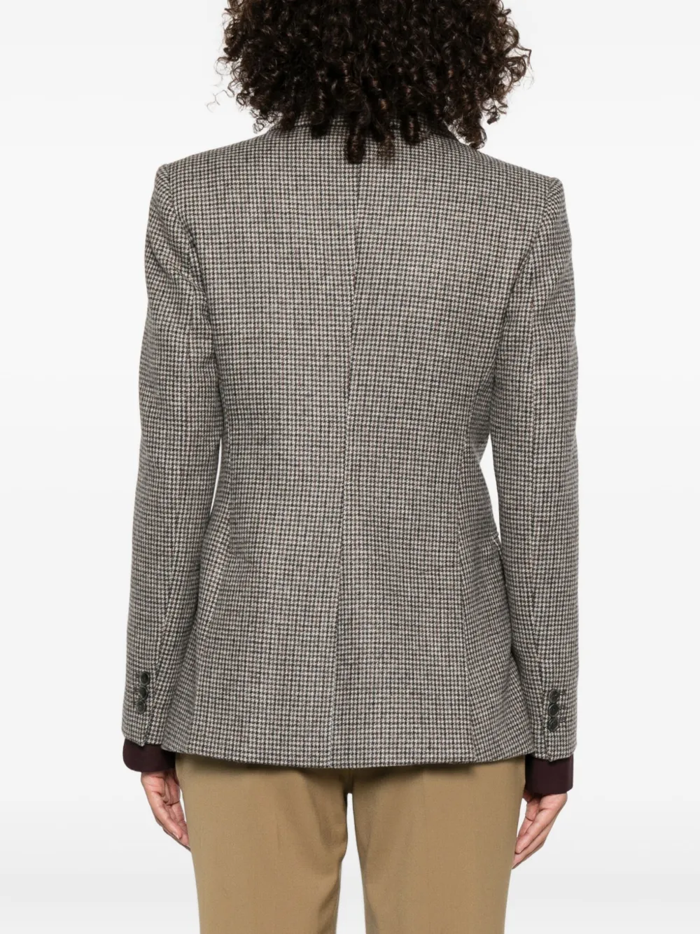 P.A.R.O.S.H. houndstooth single-breasted blazer Beige