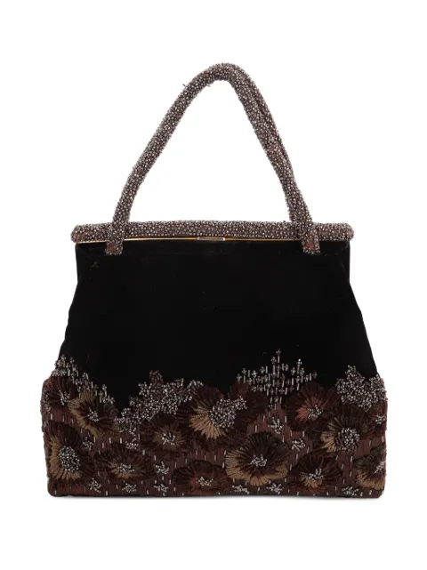 Vintage bolsa de mano de terciopelo de archivo