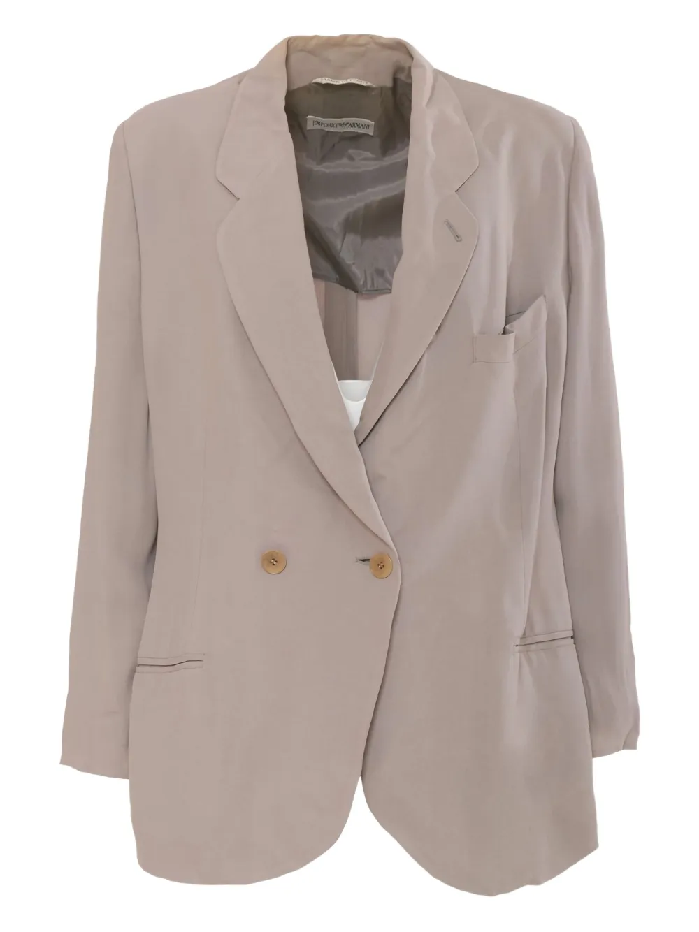 Emporio Armani Pre-Owned blazer con doble botonadura | gris | Image 1