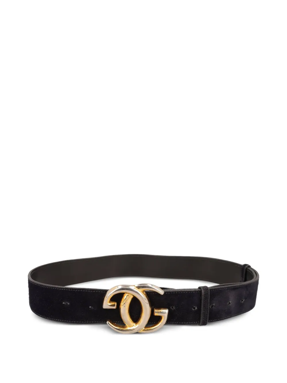 Gucci Pre-Owned Pre-Owned suede buckle belt - ブラック Gucci Pre-Owned Pre-Owned suede buckle belt - ブラック