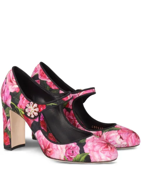 Dolce & Gabbana Pre-Owned 105mm floral-print pumps 