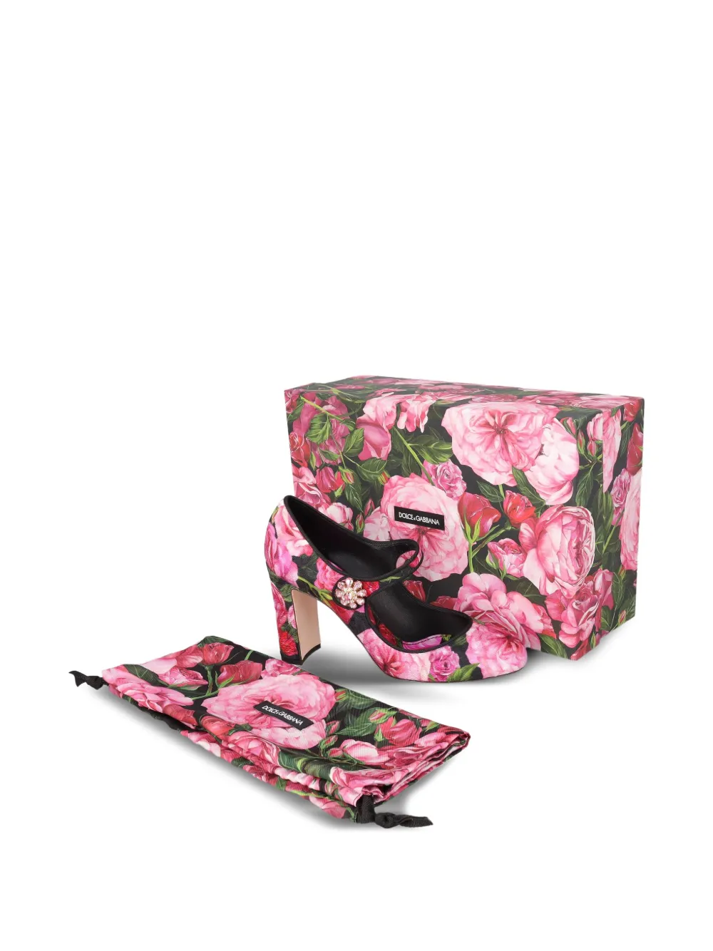 Dolce & Gabbana Pre-Owned 105 mm pumps met bloemenprint - Roze
