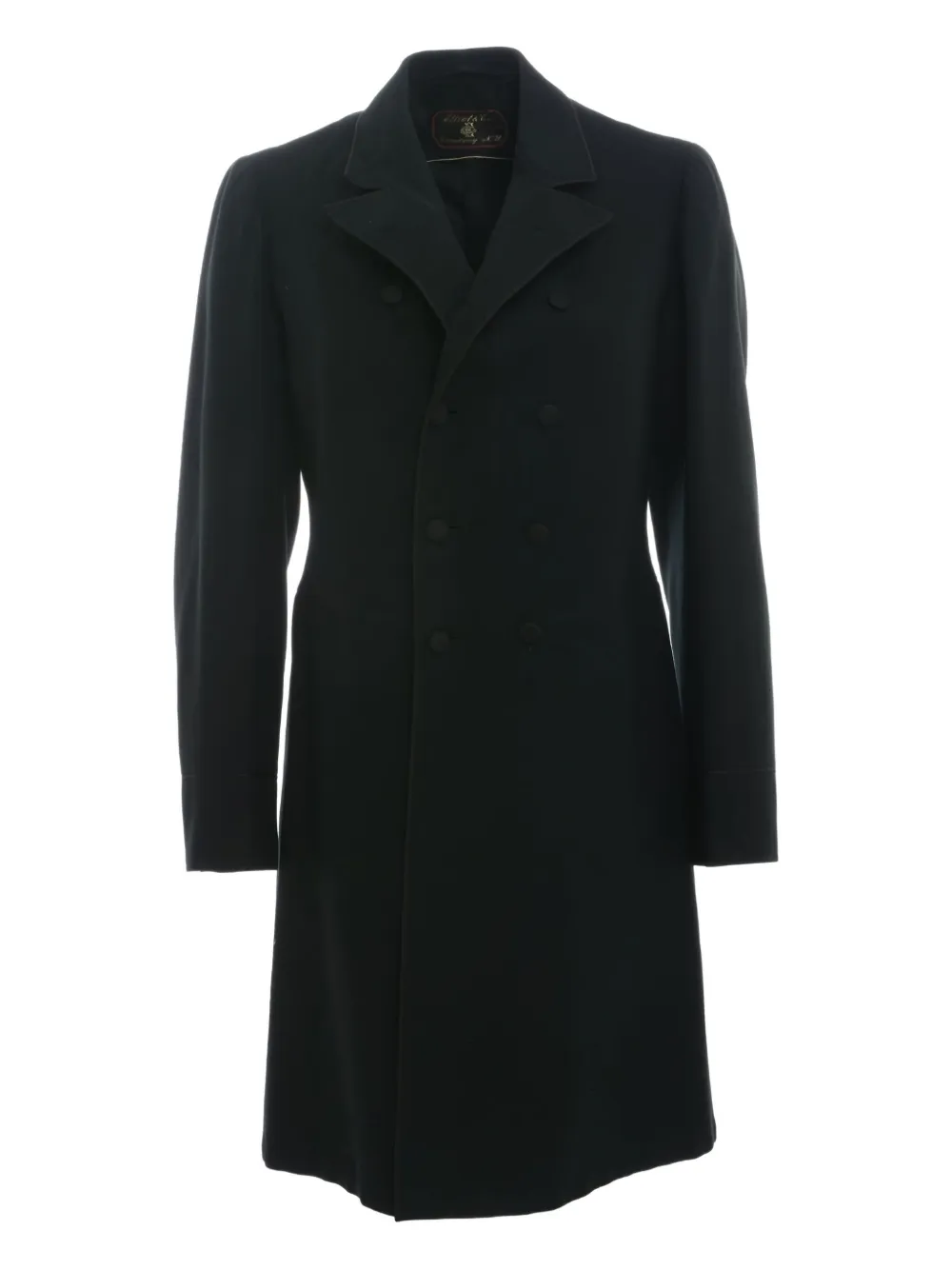 Vintage abrigo de archivo con doble botonadura 1800 | negro | Image 1