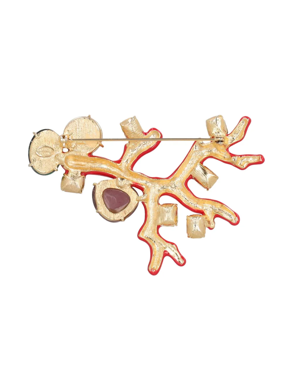 Pre-owned Kenneth Jay Lane Vintage Coral Branch Brooch