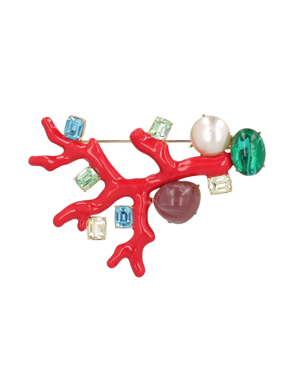 Pre-owned Kenneth Jay Lane Vintage Coral Branch Brooch
