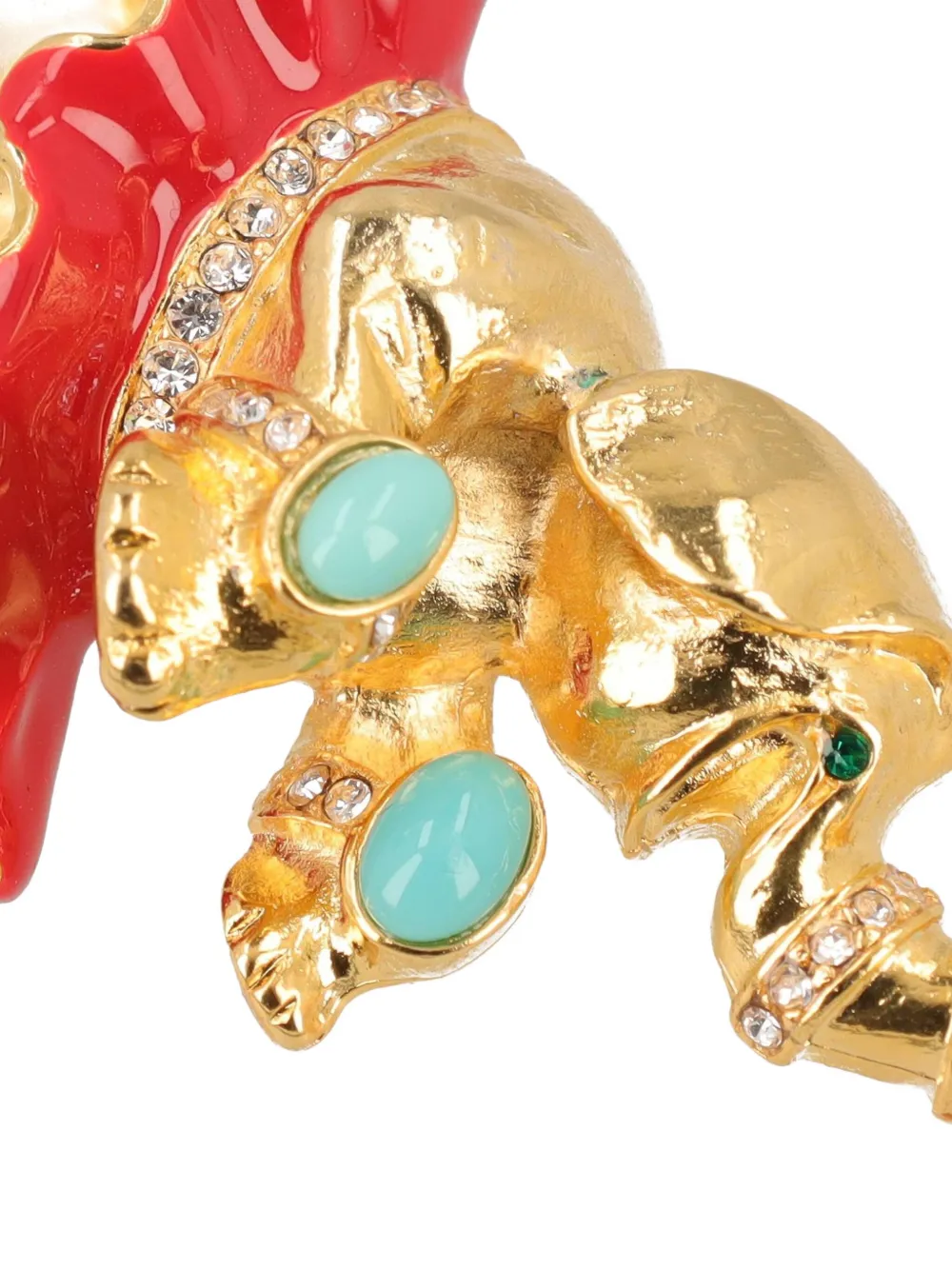 Pre-owned Kenneth Jay Lane Vintage  Juggling Elephant Brooch