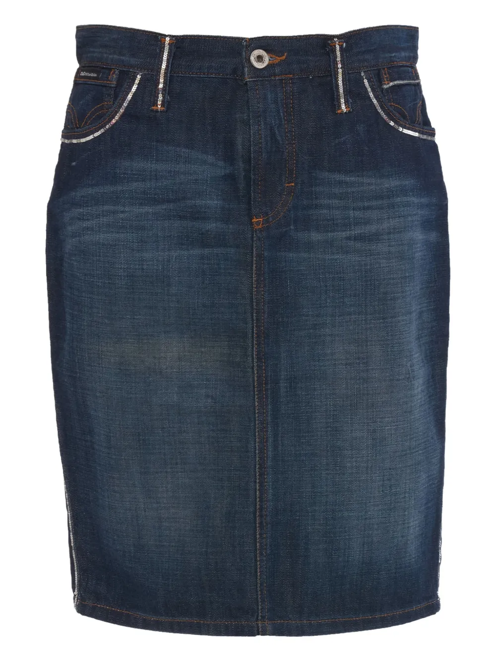 D & G Vintage pre-owned denim midi skirt - ブルー D & G Vintage pre-owned denim midi skirt - ブルー