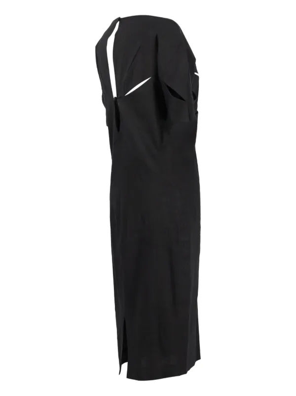 Romeo Gigli Pre-Owned cut-out Midi Dress | Black | FARFETCH JO Romeo Gigli Pre-Owned cut-out Midi Dress | Black | FARFETCH JO