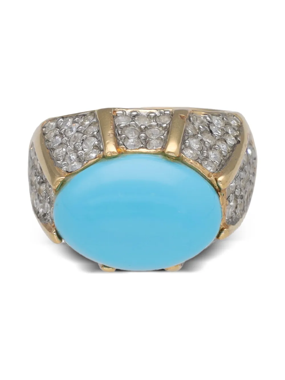 pre-owned turquoise oval ring
