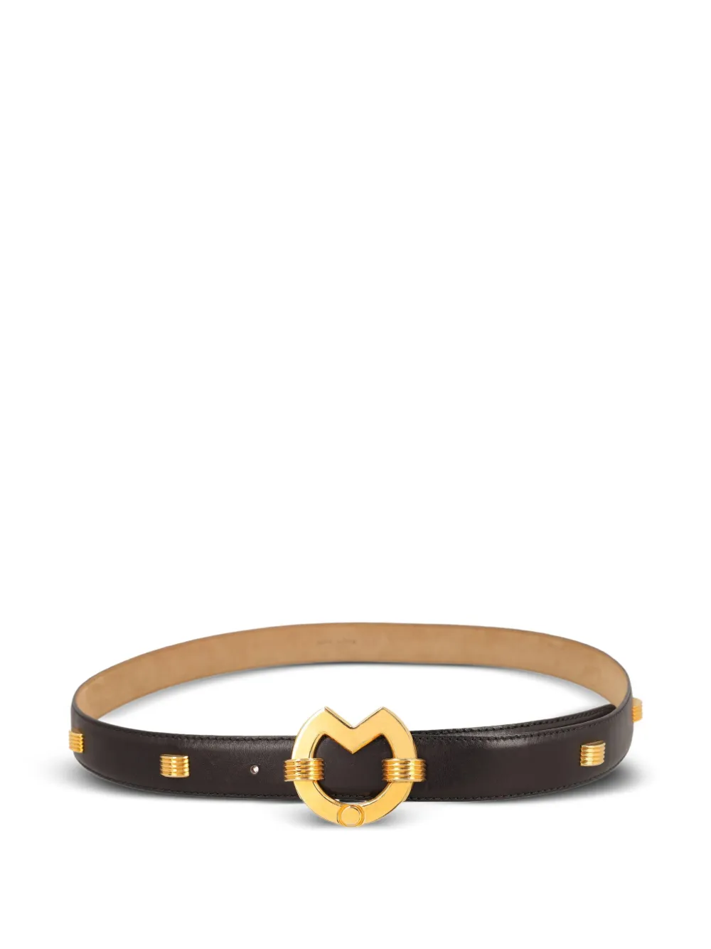 pre-owned Cat-buckle belt