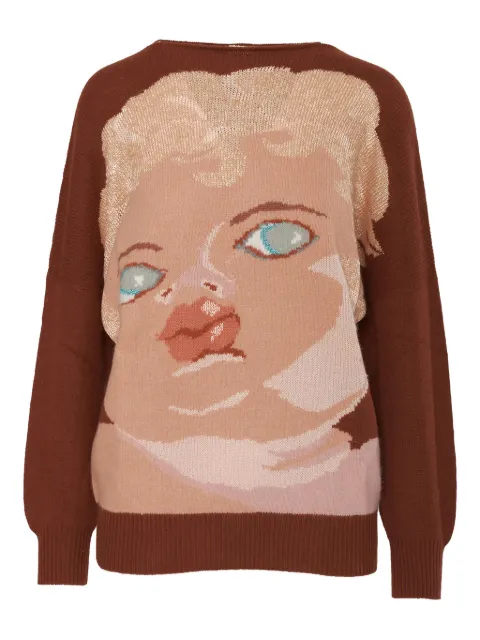 Krizia Pre-Owned Face sweater 