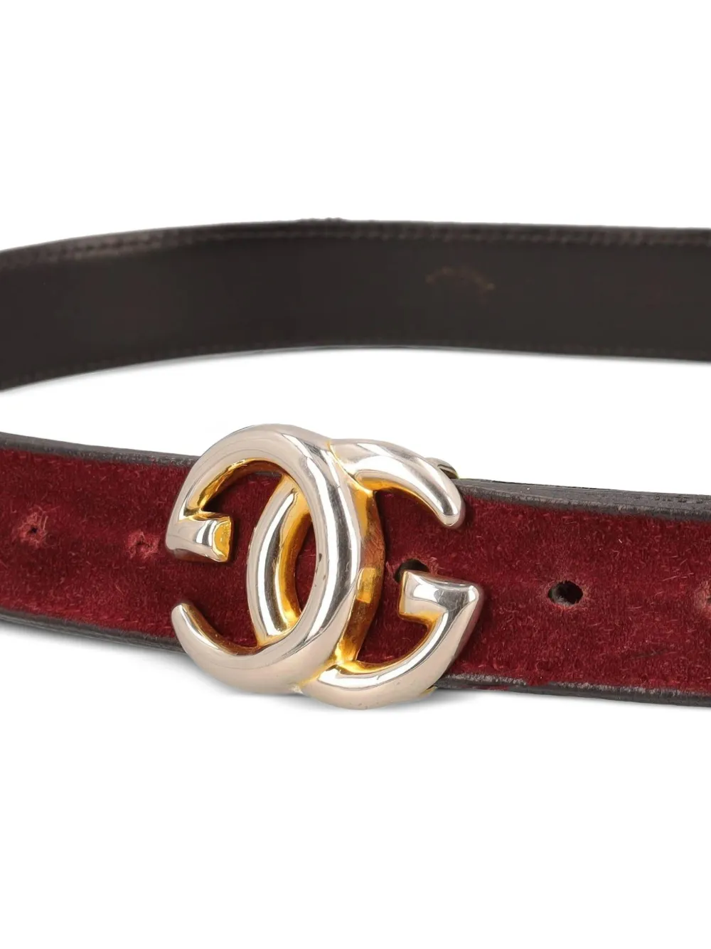 Gucci Pre-Owned cinturón de gamuza con hebilla | Image 2