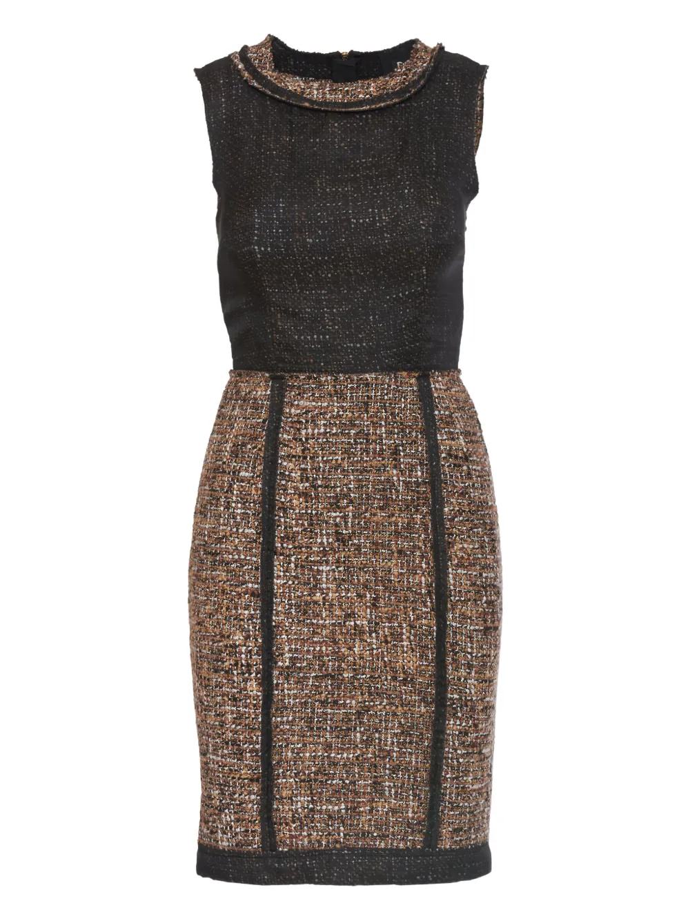 silk-wool blend tweed dress