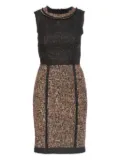 D&G Vintage silk-wool blend tweed dress - Brown