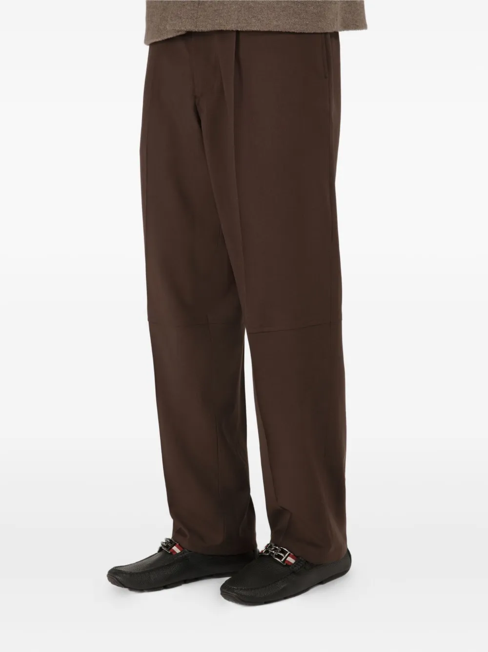 Bally Parsal leren loafers met streep Zwart