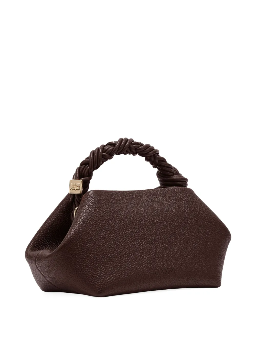 GANNI Kleine Bou shopper met gedraaid handvat Bruin