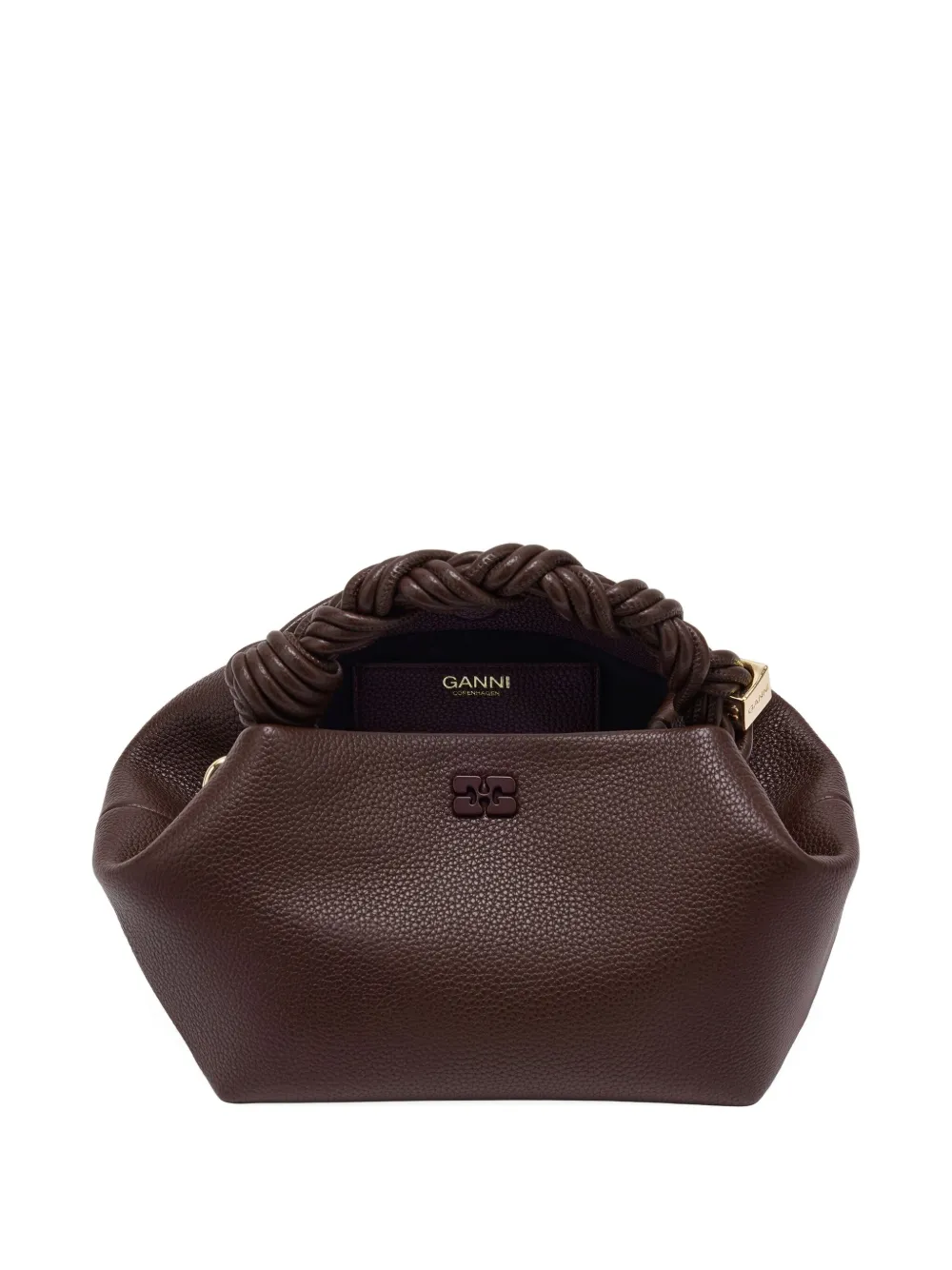 GANNI Kleine Bou shopper met gedraaid handvat Bruin