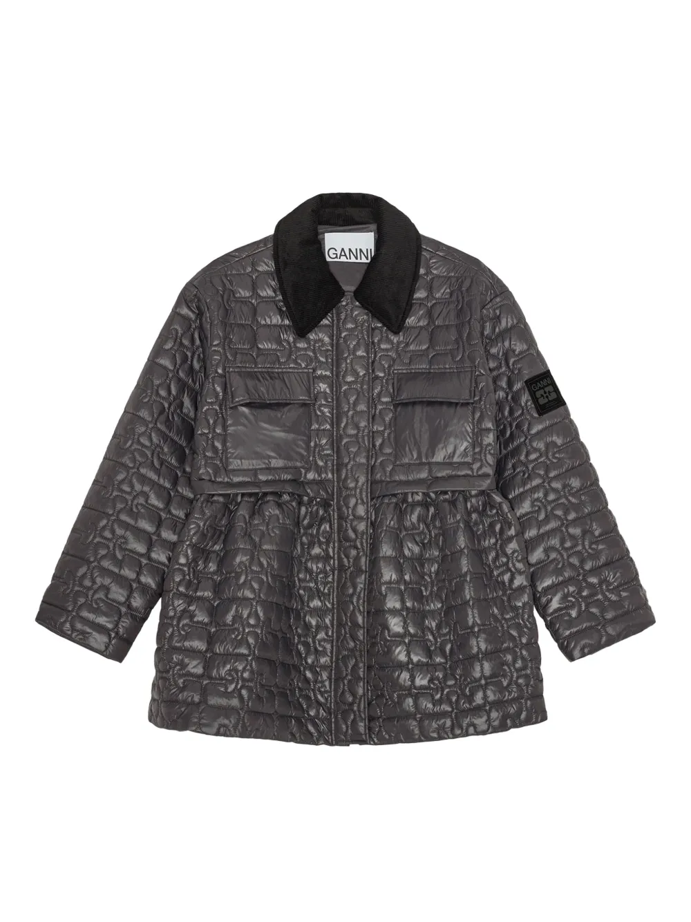 GANNI chamarra capitonada | marrón | Image 1