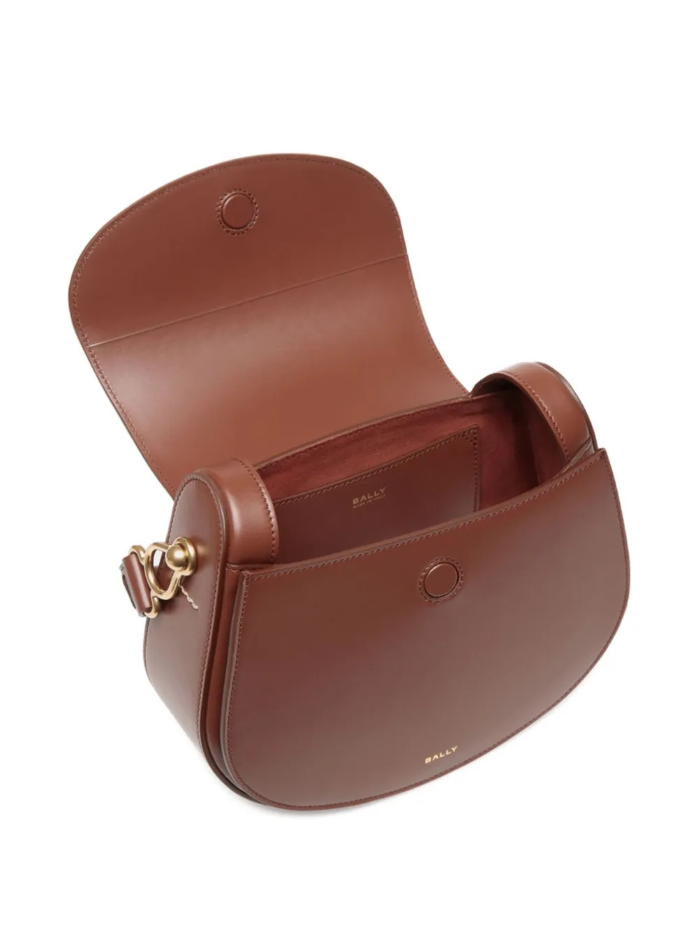 Bally La Lune Leather Cross Body Bag In Brown