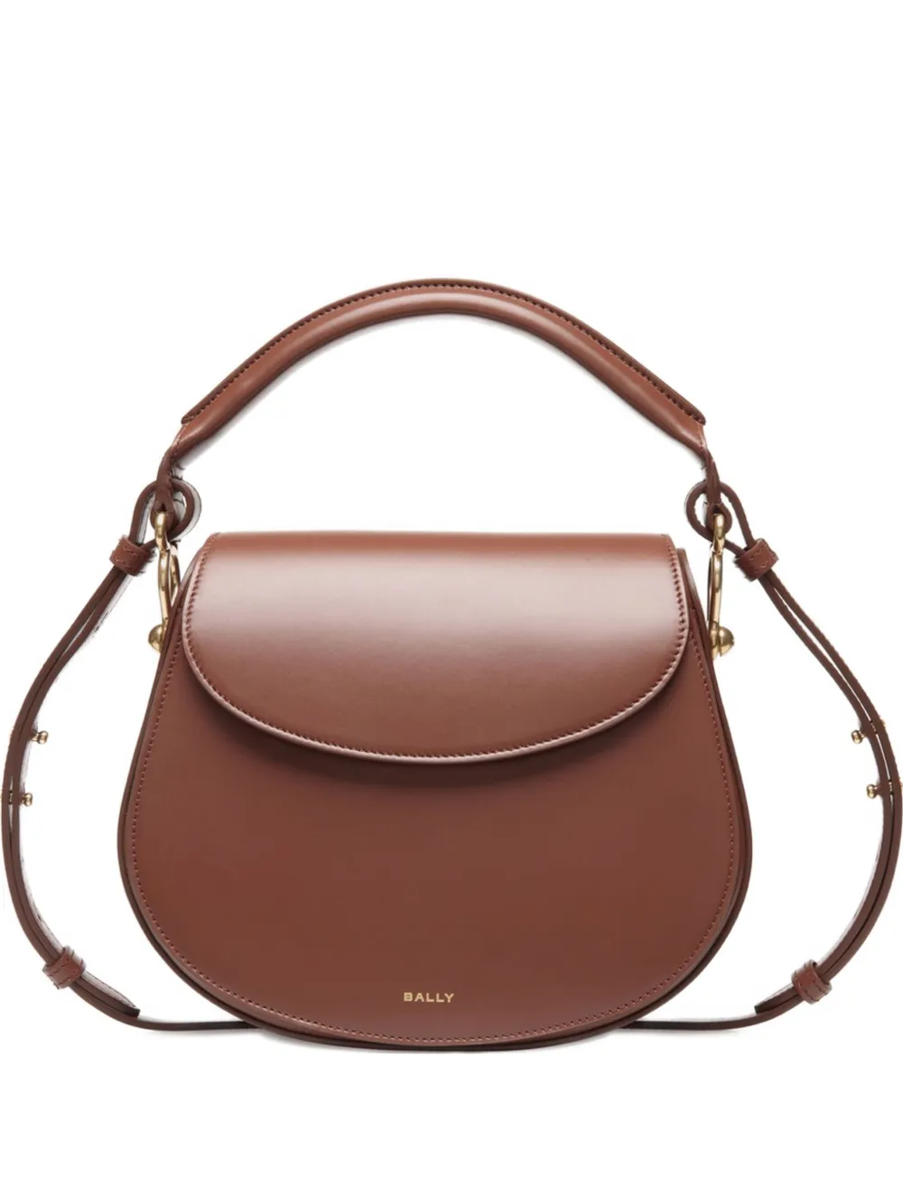 Bally La Lune Leather Cross Body Bag In Brown