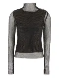 Sportmax Gerarda fishnet long-sleeve top - Black