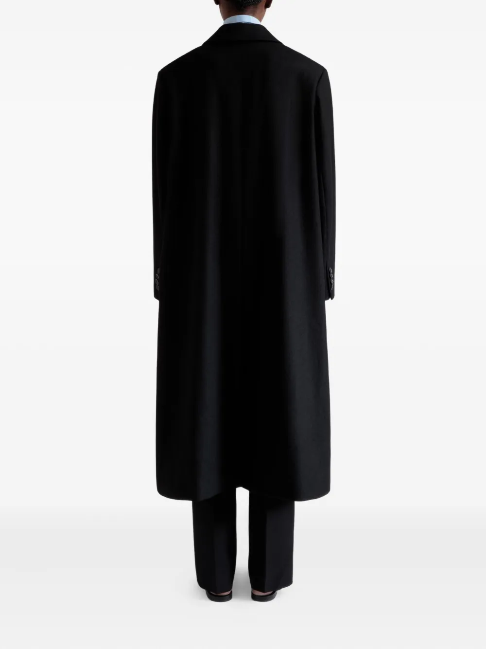 Bally Mantel met enkele rij knopen Zwart