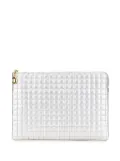 Céline Pre-Owned 2018 Quilted Metallic Calfskin C Charm Pouch clutch bag - Silver