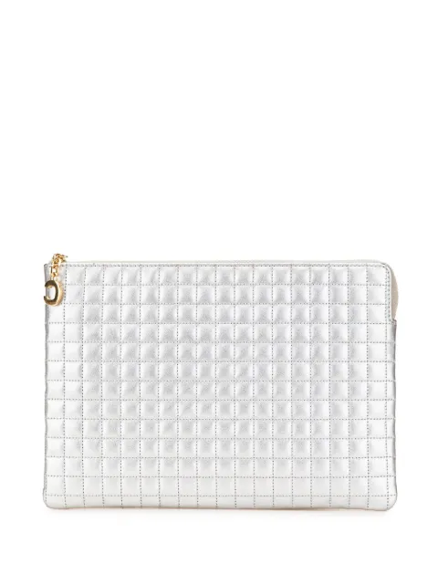 Céline Pre-Owned 2018 Quilted Metallic Calfskin C Charm Pouch clutch bag
