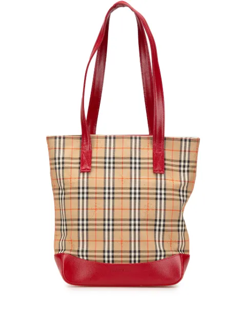Burberry Pre-Owned 2000-2017 헤이마켓 체크 캔버스 토트 백