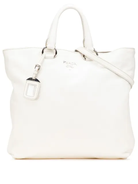 Prada Pre-Owned bolsa satchel Vitello Daino Open convertible 2000-2024