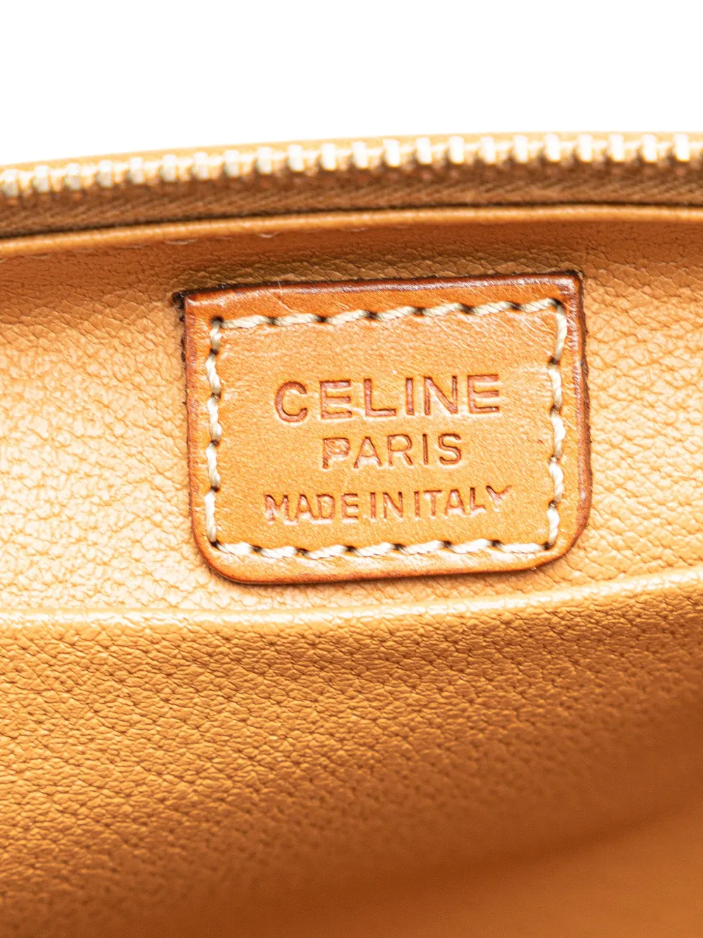 Pre-owned Celine 20th Century Macadam Coated Canvas Pouch