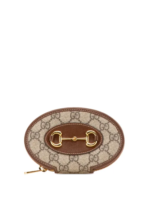 Gucci Pre-Owned 2000-2015 GG Supreme Horsebit 1955 Zip coin pouch
