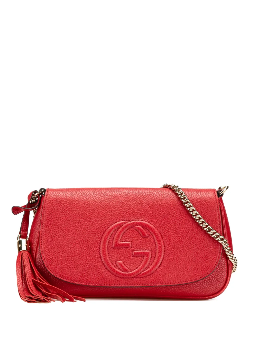 Gucci Pre-Owned 2000-2015 Medium Leather Soho Chain Flap crossbody bag | Red | Image 1
