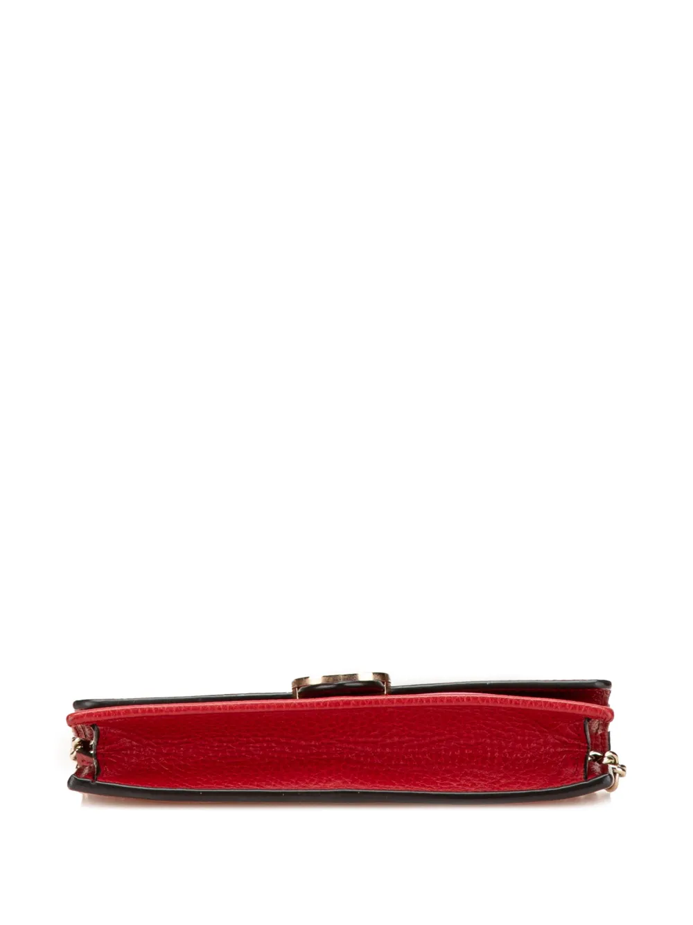 Pre-owned Gucci 2000-2015 Leather Interlocking G Dollar Wallet On Chain Crossbody Bag