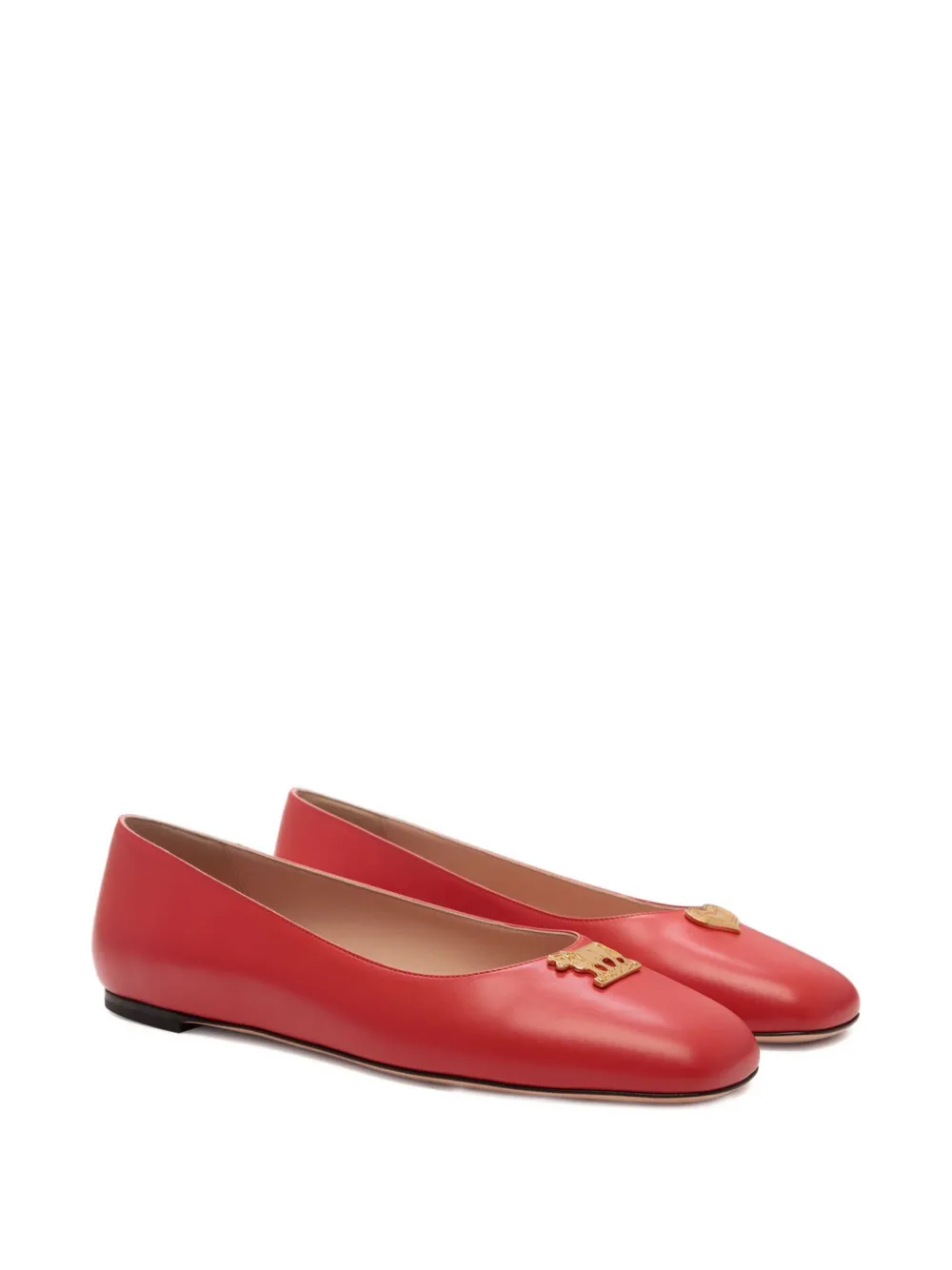 Bally Ballerina's met vierkante neus Rood