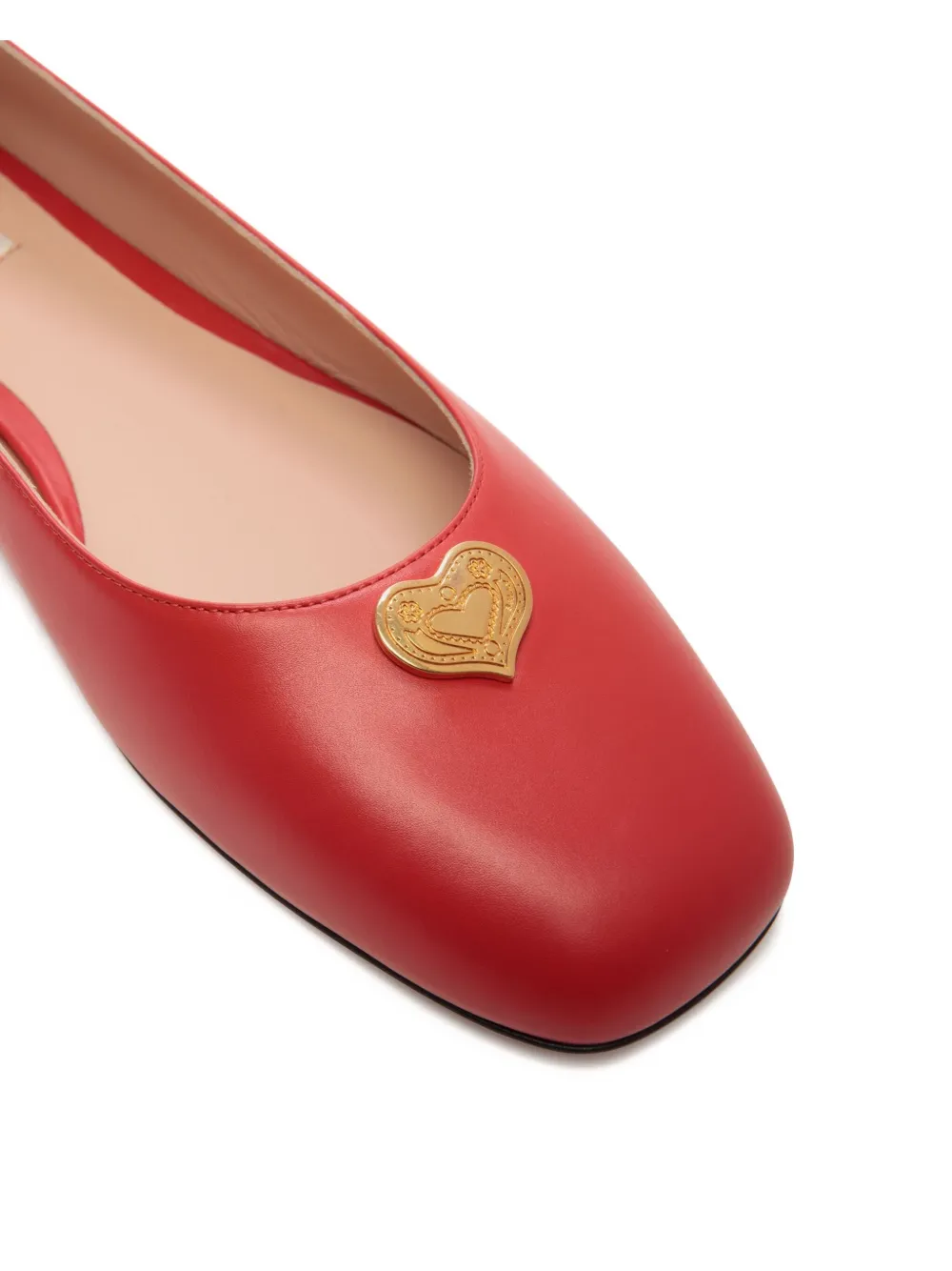 Bally Ballerina's met vierkante neus Rood