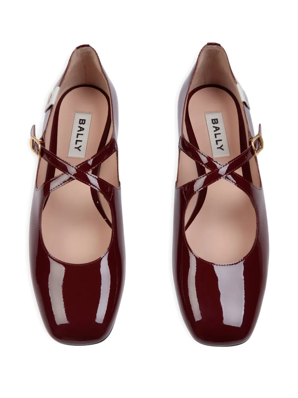 Bally Ballerina's met gekruiste bandjes Rood