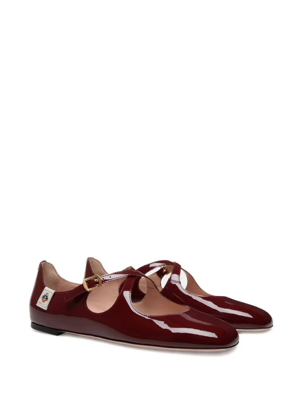 Bally Ballerina's met gekruiste bandjes Rood