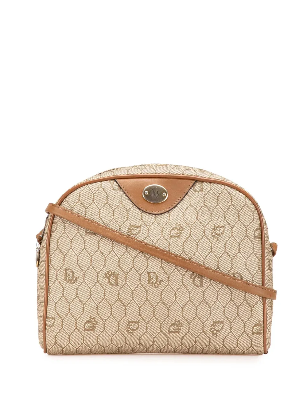 Christian Dior Pre-Owned 20th Century ハニカム コーテッドキャンバス ショルダーバッグ - ブラウン Christian Dior Pre-Owned 20th Century ハニカム コーテッドキャンバス ショルダーバッグ - ブラウン