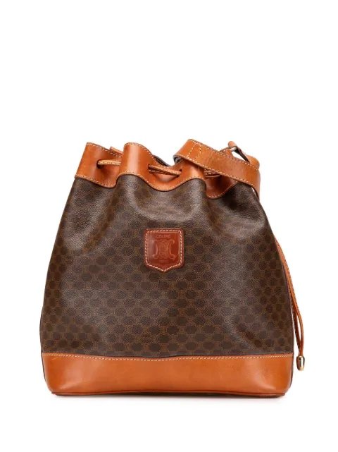 Céline Pre-Owned 2009 Macadam Coated Canvas Drawstring bucket bag
