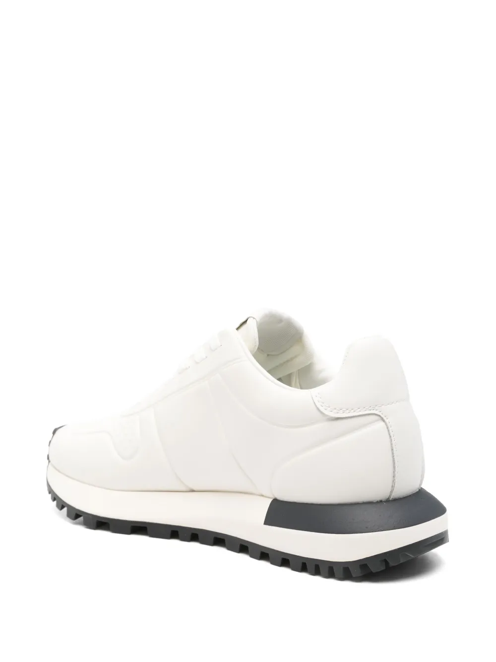 Emporio Armani leather sneakers Neutrals